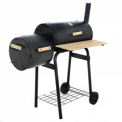 Royal Food CB 400-2 – Kohlegrill mit Grillrost aus Edelstahl – Räucherofen – Kochfläche 54x30 cm