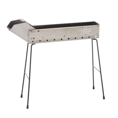 Cruccolini Inox 50 cm – Lammspieße-Kohlegrill – Kochfläche 47 x 11 cm