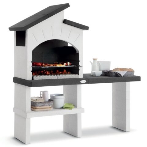 Palazzetti Ravello – Holz-Grillkamin aus Beton – Grillrost 68x40 cm