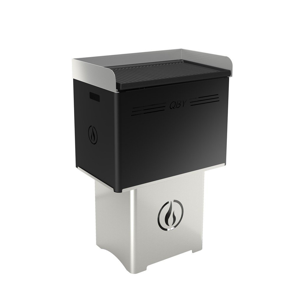 Linea VZ QBY – Tragbarer Pelletgrill mit Pyrolyse-Technologie – schwarz