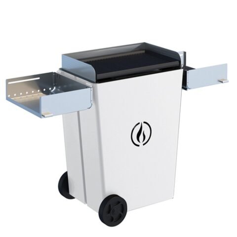 Linea VZ Party weiss – Pelletgrill mit Pyrolyse-Technologie auf Rädern