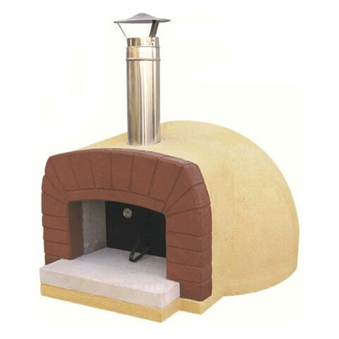 Linea VZ Etna – Holzbackofen für den Aussenbereich – mit Ø 85 cm Kochfläche – 3 Pizzen