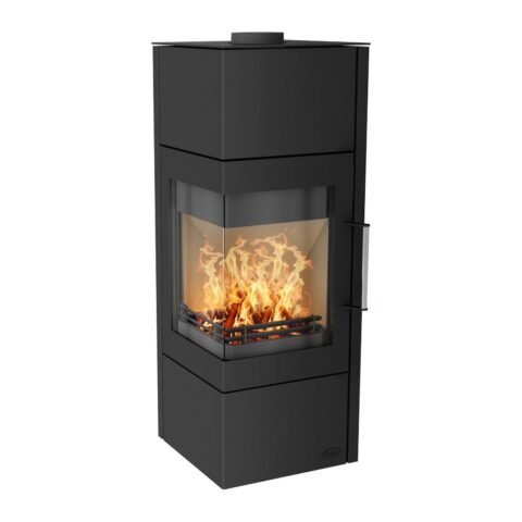 Fireplace Royal Kaminofen 6 kW – Stahl Schwarz, mit Wärmespeicherfach