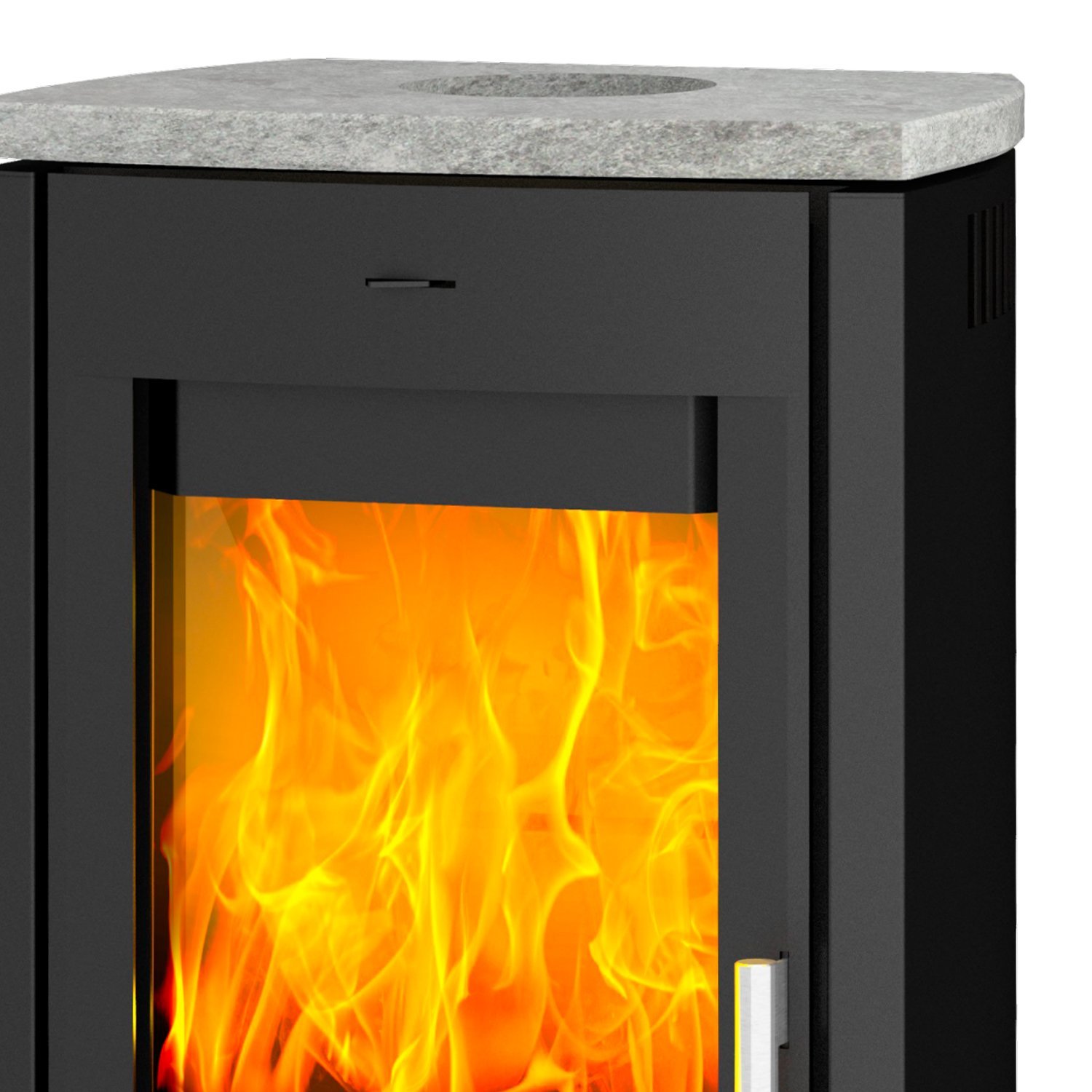 Fireplace Tuvalu Kaminofen Speckstein Schwarz 6 kW – Bild 7