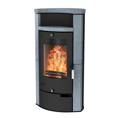 Fireplace Hamburg Kaminofen Speckstein Schwarz 8 kW