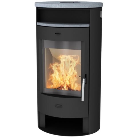 Fireplace Jakarta SP Top Kaminofen Speckstein Schwarz 6 kW